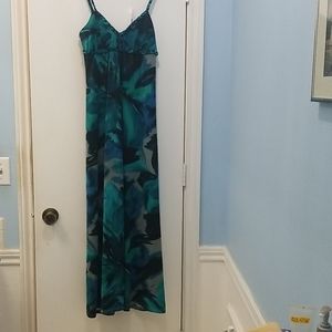 Maxi strappy blue/green sundress